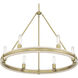 Rovessa 6 Light 32 inch Vintage Brass Chandelier Ceiling Light