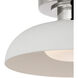 Amber Lewis Cyrus LED 8 inch Polished Nickel and Matte White Flush Mount Ceiling Light