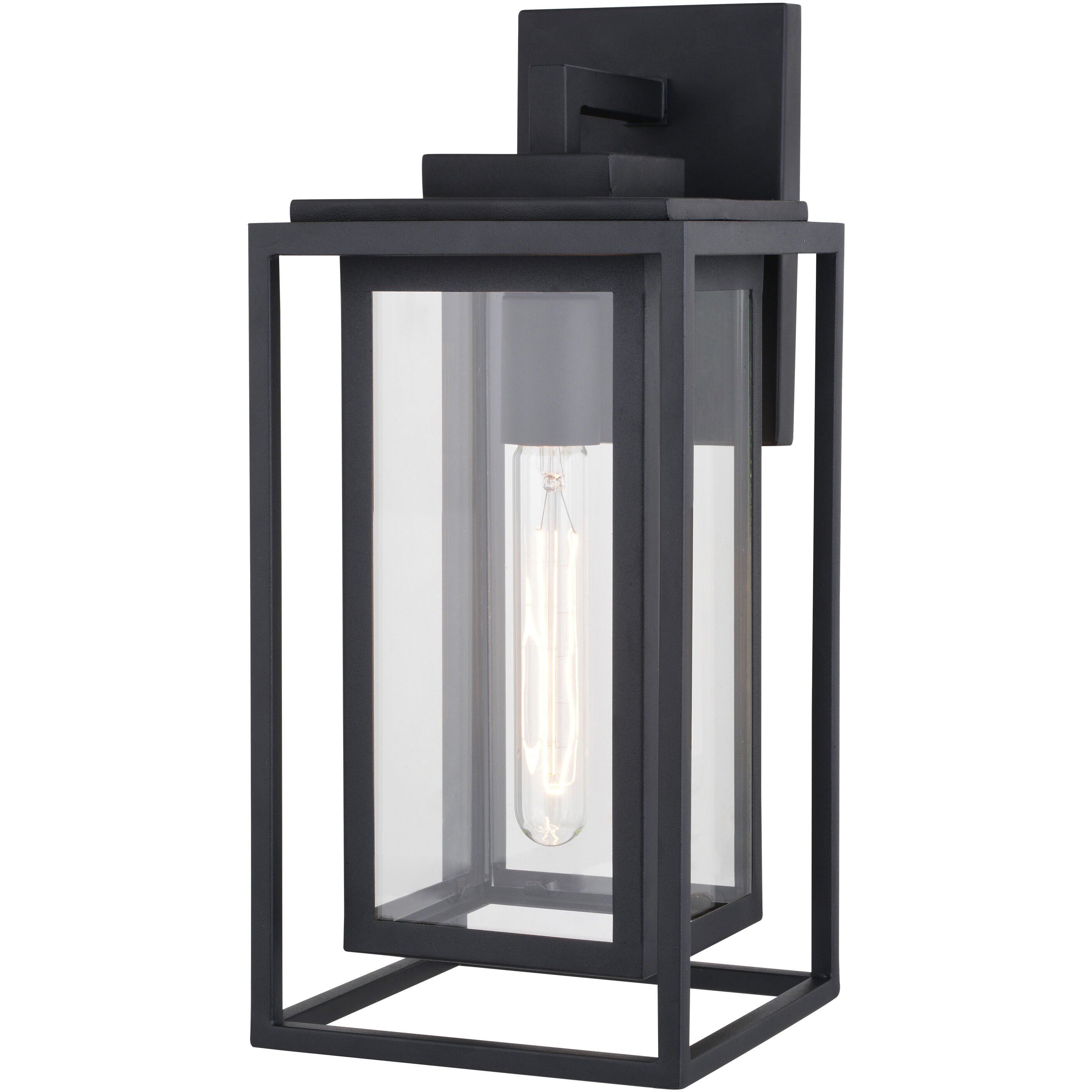 Filmore 1 Light 16 inch Textured Black Outdoor Wall Lantern