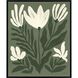 Simple Petals Green and Beige Canvas, Propac