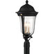 Peale Street 4 Light 25 inch Sand Coal And Vermeil Gold Outdoor Post Mount, Great Outdoors