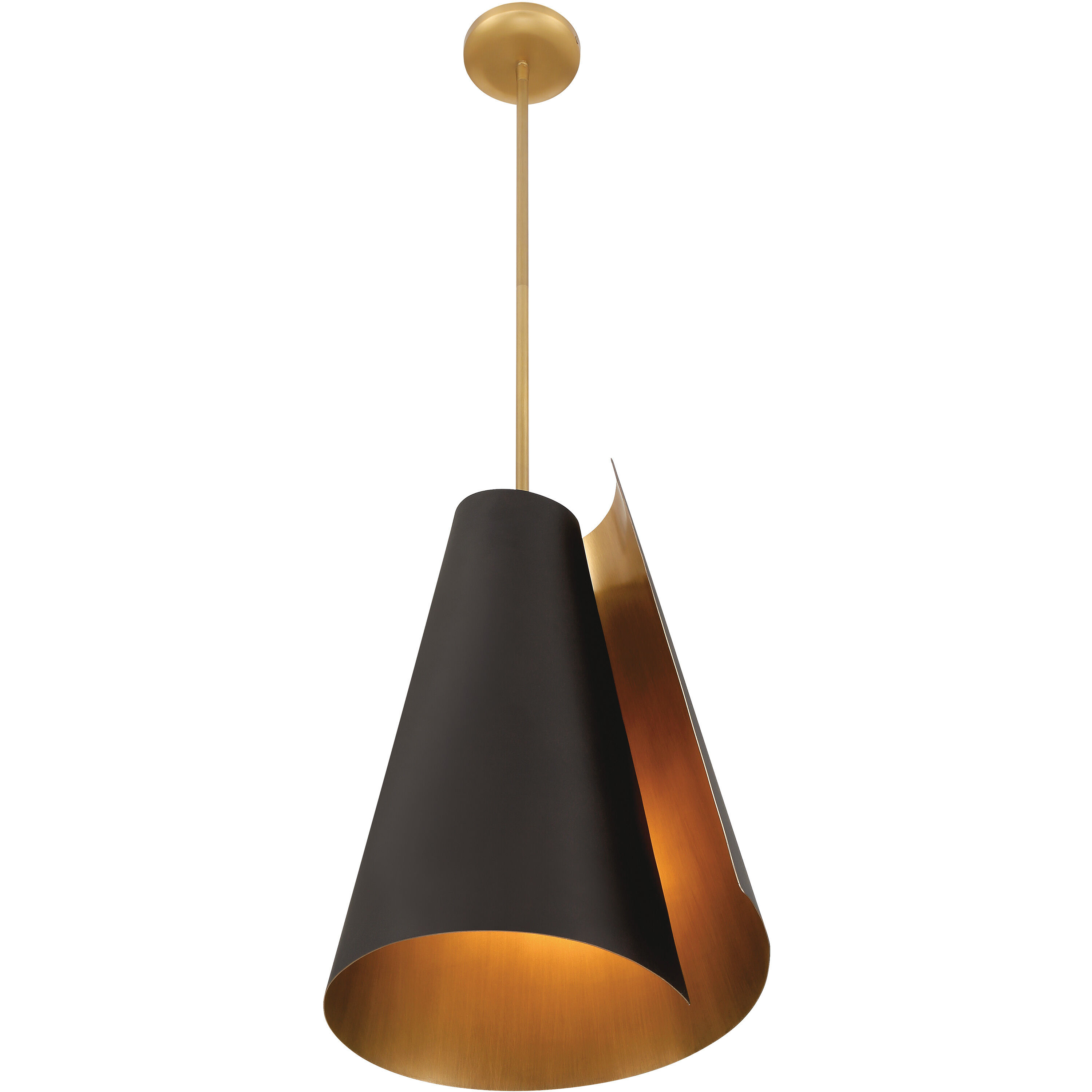 Hillcrest 1 Light 13.5 inch Legacy Brass and Dark Bronze Pendant Ceiling Light