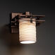 Metropolis 1 Light 6.5 inch Dark Bronze Wall Sconce Wall Light in Waves, Incandescent