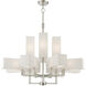 Rubix 12 Light 44 inch Brushed Nickel Foyer Chandelier Ceiling Light, Extra Large