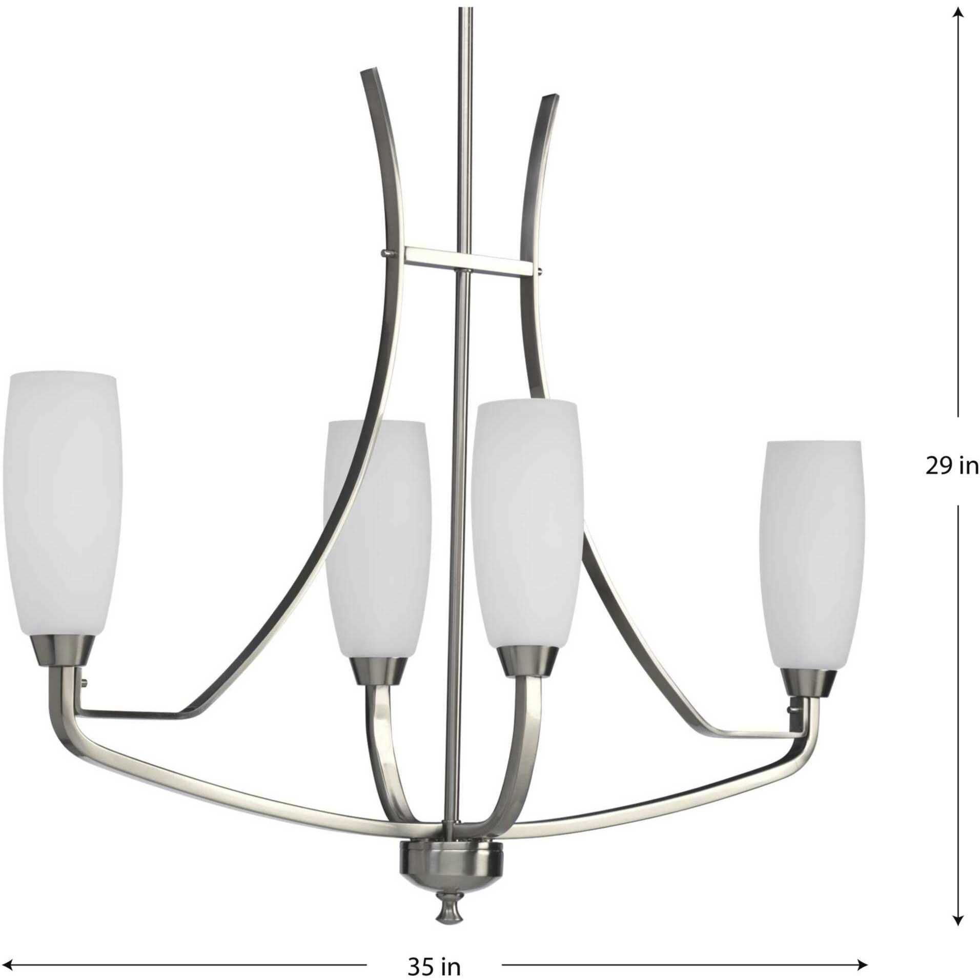 Anna 4 Light 12.5 inch Brushed Nickel Chandelier Ceiling Light