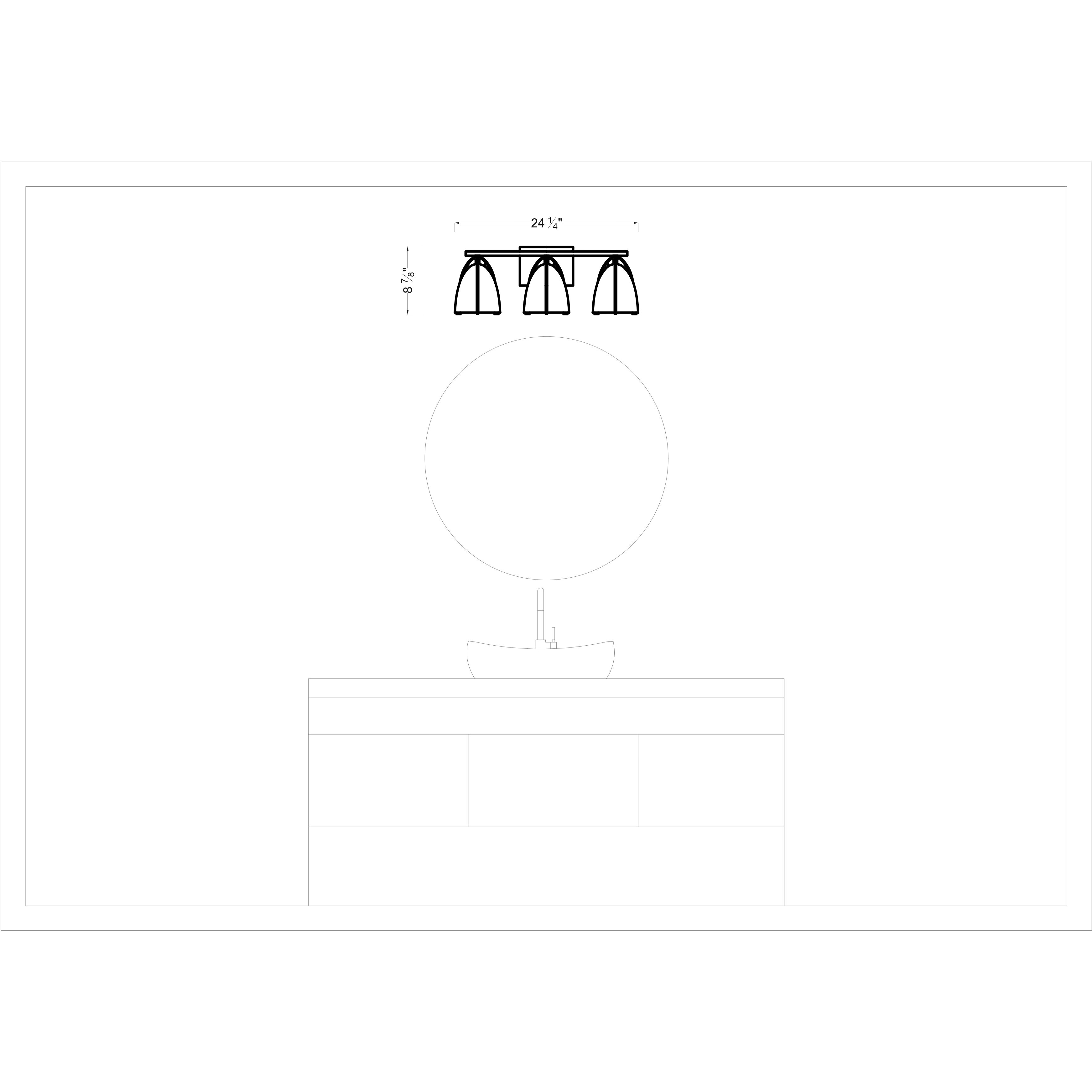 Sean Lavin Norman 3 Light 24.25 inch Satin Brass Wall Bath Fixture Wall Light