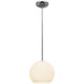 Nitrogen 1 Light 9 inch Brushed Steel Pendant Ceiling Light in 2700K