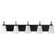 Classic 5 Light 36 inch Matte Black Bath Vanity Wall Light