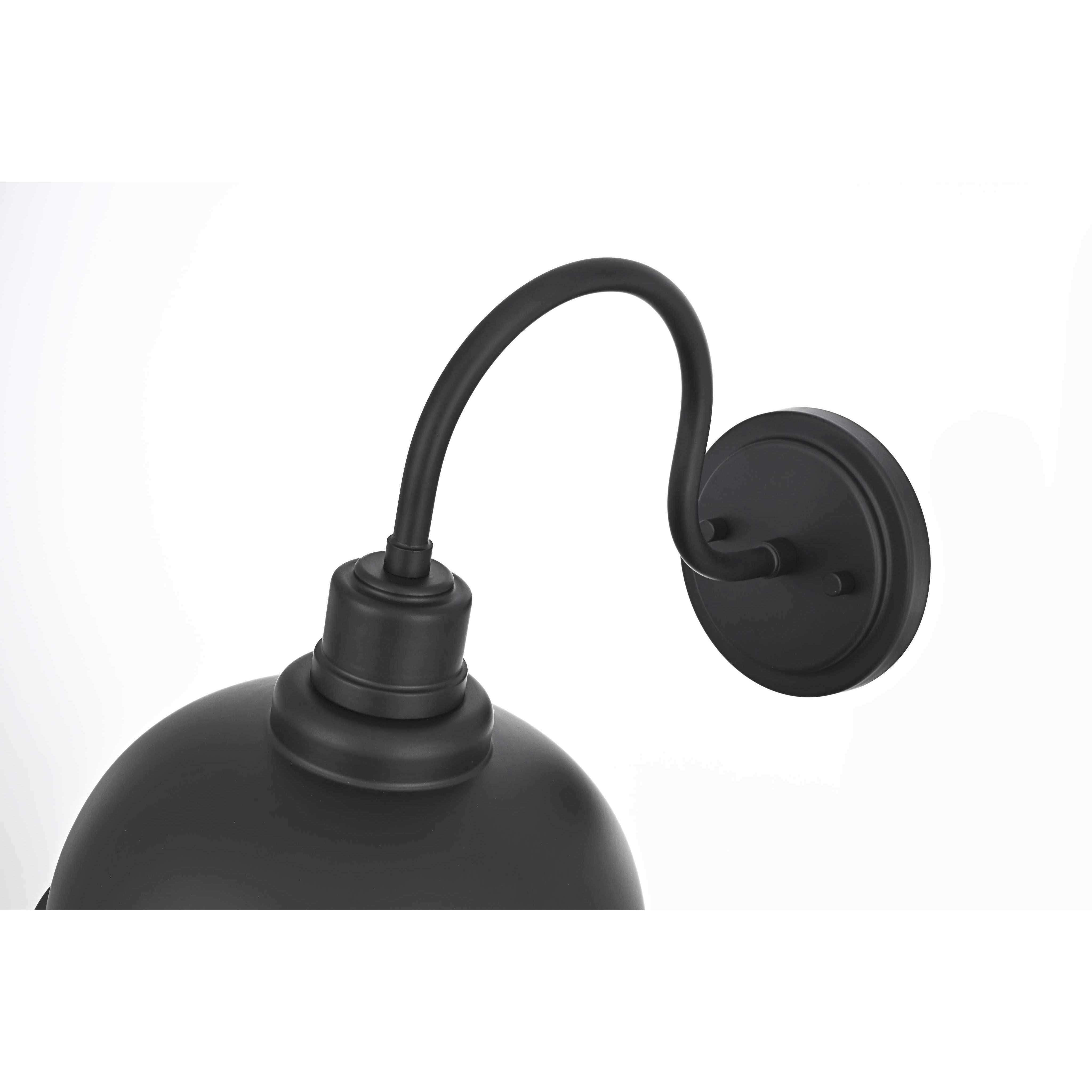 Aron 1 Light 11 inch Black Outdoor Wall Sconce