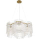 Brookstreet 6 Light 29.5 inch Legacy Brass Pendant Ceiling Light in Clear Handmade Glass
