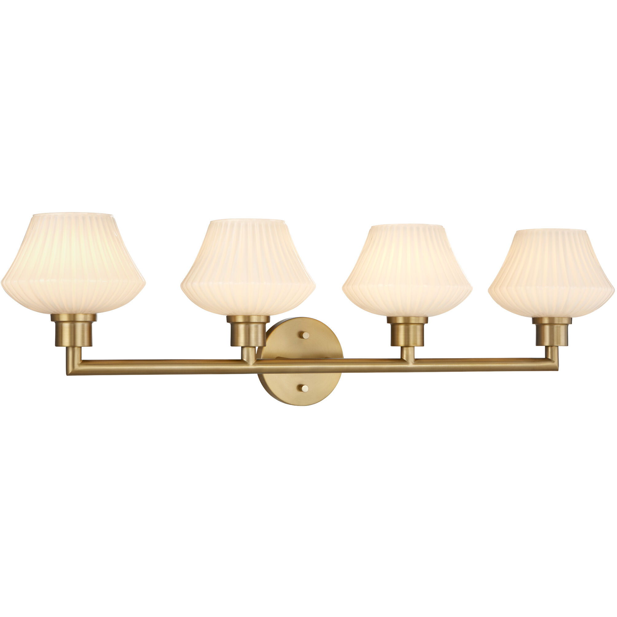 Cassini 4 Light 33 inch Aged Brass Vanity Light Wall Light