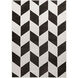 Optika 36 X 24 inch Black/White Rug in 2 x 3