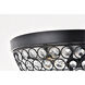 Taye 3 Light 14 inch Matte Black Flush Mount Ceiling Light