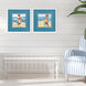 Beach Breeze Turquoise and Pink and Teal and Yellow Framed Art