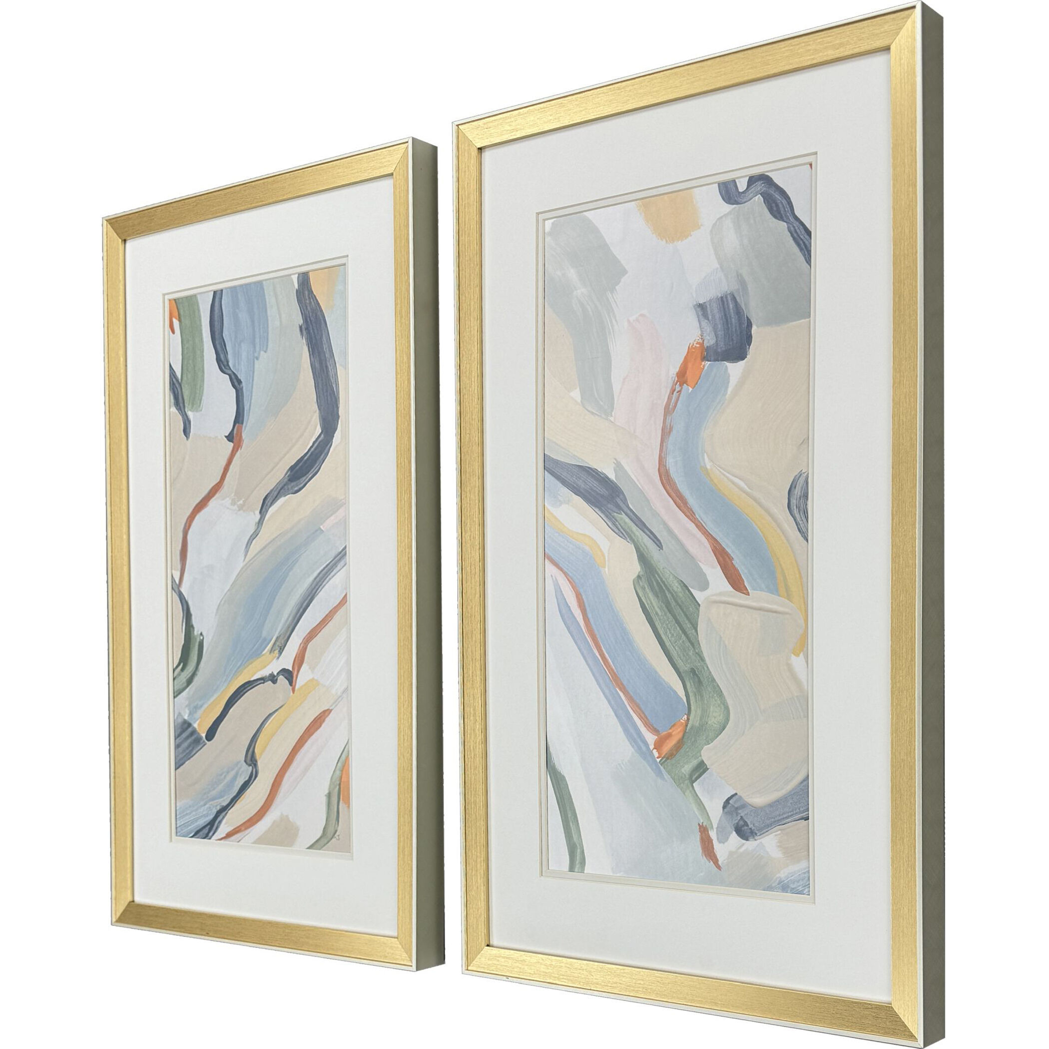Pour Monsieur Blue and Green and Orange and Pink Framed Art, Propac