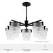Ontario 5 Light 27.3 inch Matte Black Chandelier Ceiling Light, Medium