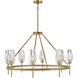 Ana 8 Light 36 inch Heritage Brass Indoor Chandelier Ceiling Light