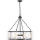 Genry 5 Light 26 inch Matte Black Pendant Ceiling Light