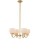 Ascher 4 Light 22 inch Winter Brass Chandelier Ceiling Light