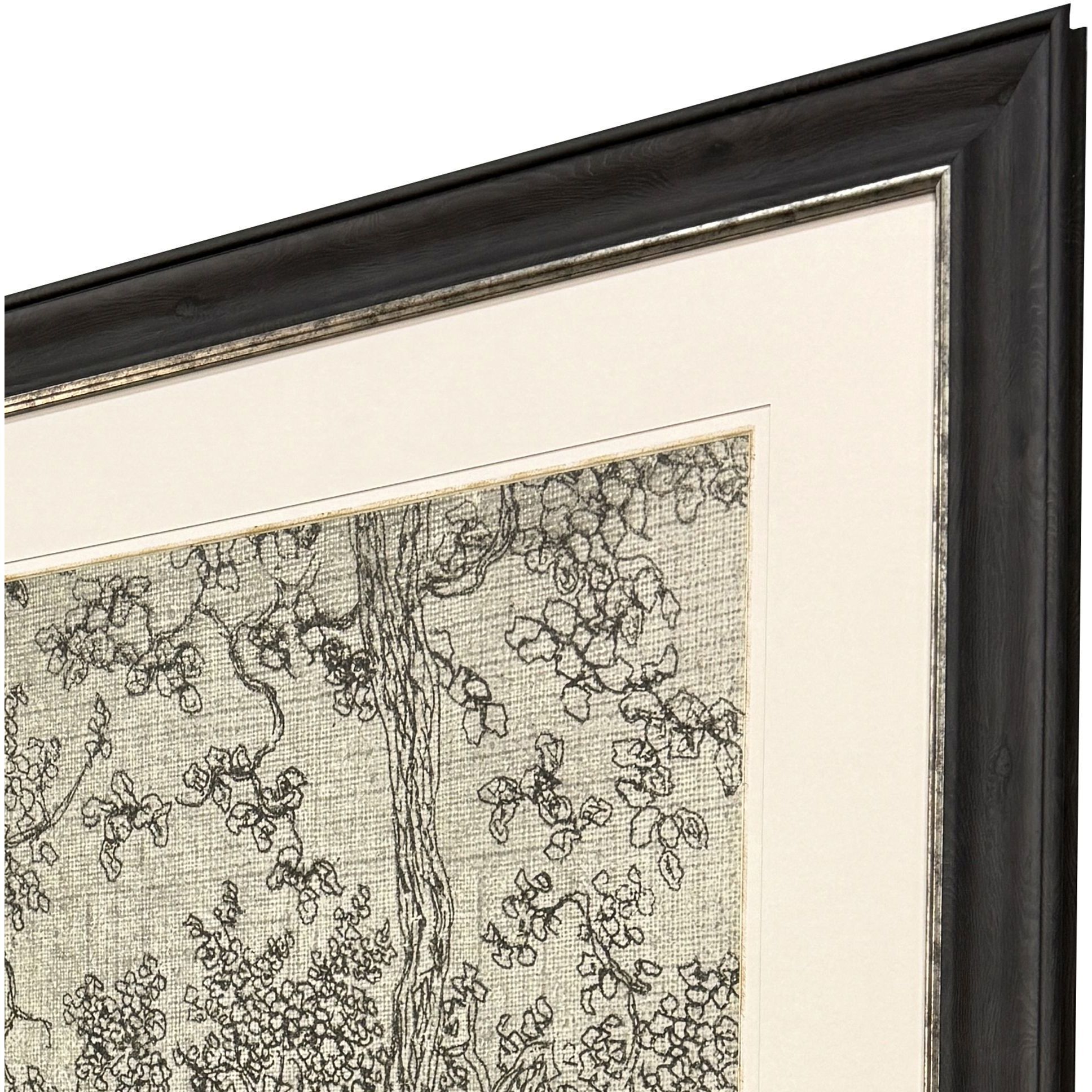 Wooded Landscape Brown and Beige and Neutral and Sepia Framed Art