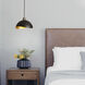 Luna Bella 1 Light 10 inch Matte Black and Weathered Brass Pendant Ceiling Light