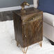 Alda Wood & Brass Metal Inlay Dresser or Chest