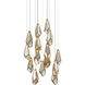 Glace 15 Light 23 inch Silver Multi-Drop Pendant Ceiling Light
