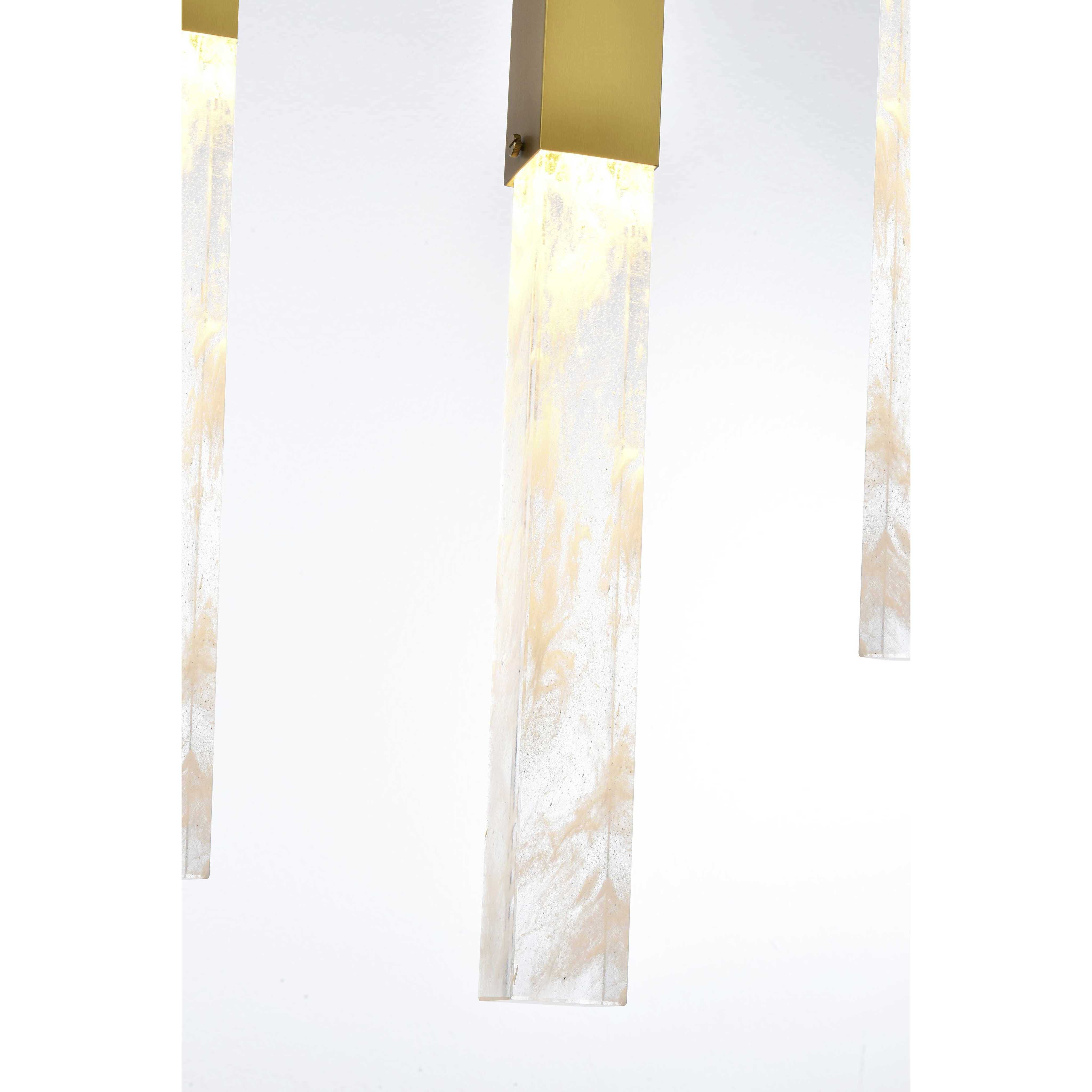 Aurora 10 Light 12 inch Satin Gold Pendant Ceiling Light
