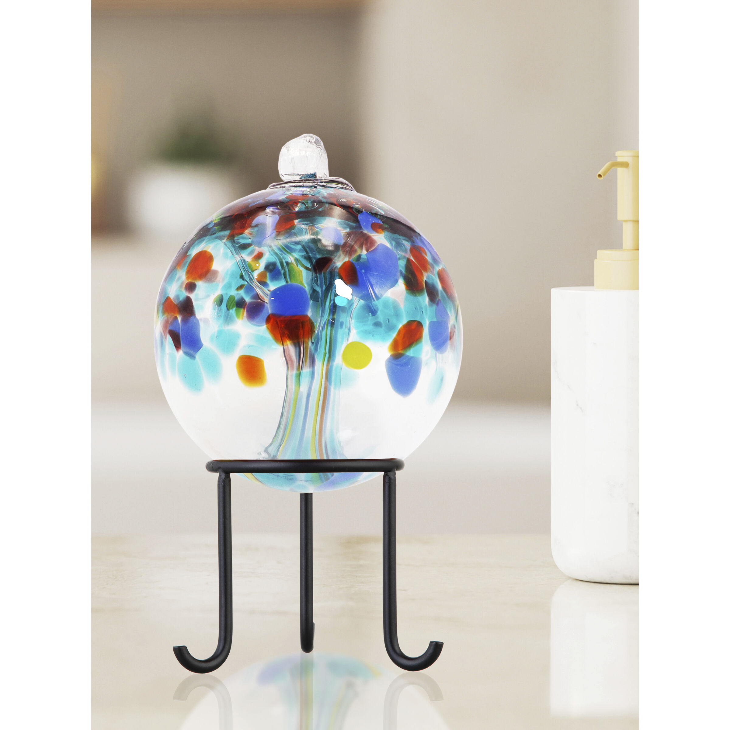 Tree Of Life Multi-color Art Glass Orb