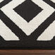 Optika 36 X 24 inch Black/White Rug in 2 x 3