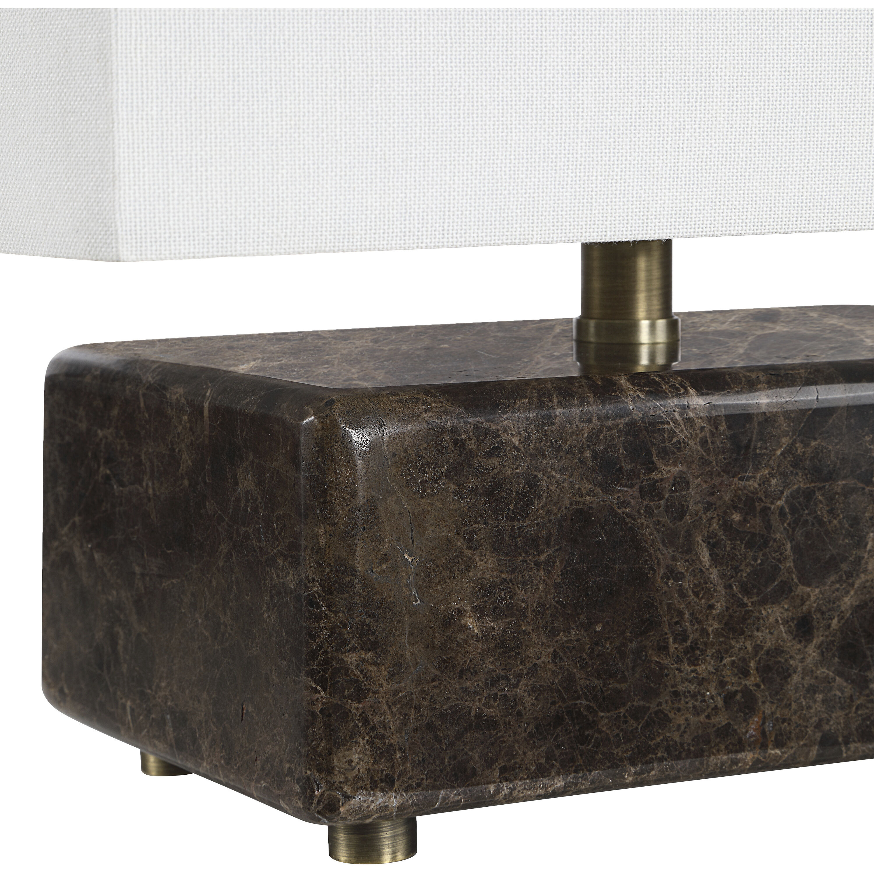 Cabo 11.25 inch Brown Emperador Marble Table Lamp Portable Light