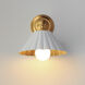 Primrose 1 Light 10 inch Matte White and Gold Leaf Wall Sconce Wall Light
