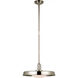 Chapman & Myers Ruhlmann LED 18 inch Polished Nickel Factory Pendant Ceiling Light