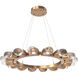 Pebble LED Novel Brass Chandelier Ceiling Light, Ring
