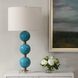 Palawan 31.25 inch 150.00 watt Crackled Turquoise Blue Glaze and Antique Brass Table Lamp Portable Light