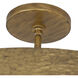 Moda 8 Light 22 inch Rustic Gold Semi-Flush Ceiling Light