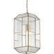 Bardolph 1 Light 8.5 inch Antique Brass/Clear Pendant Ceiling Light