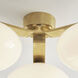 Champalimaud Marisol LED 26.75 inch Soft Brass Triple Flush Mount Ceiling Light, XL