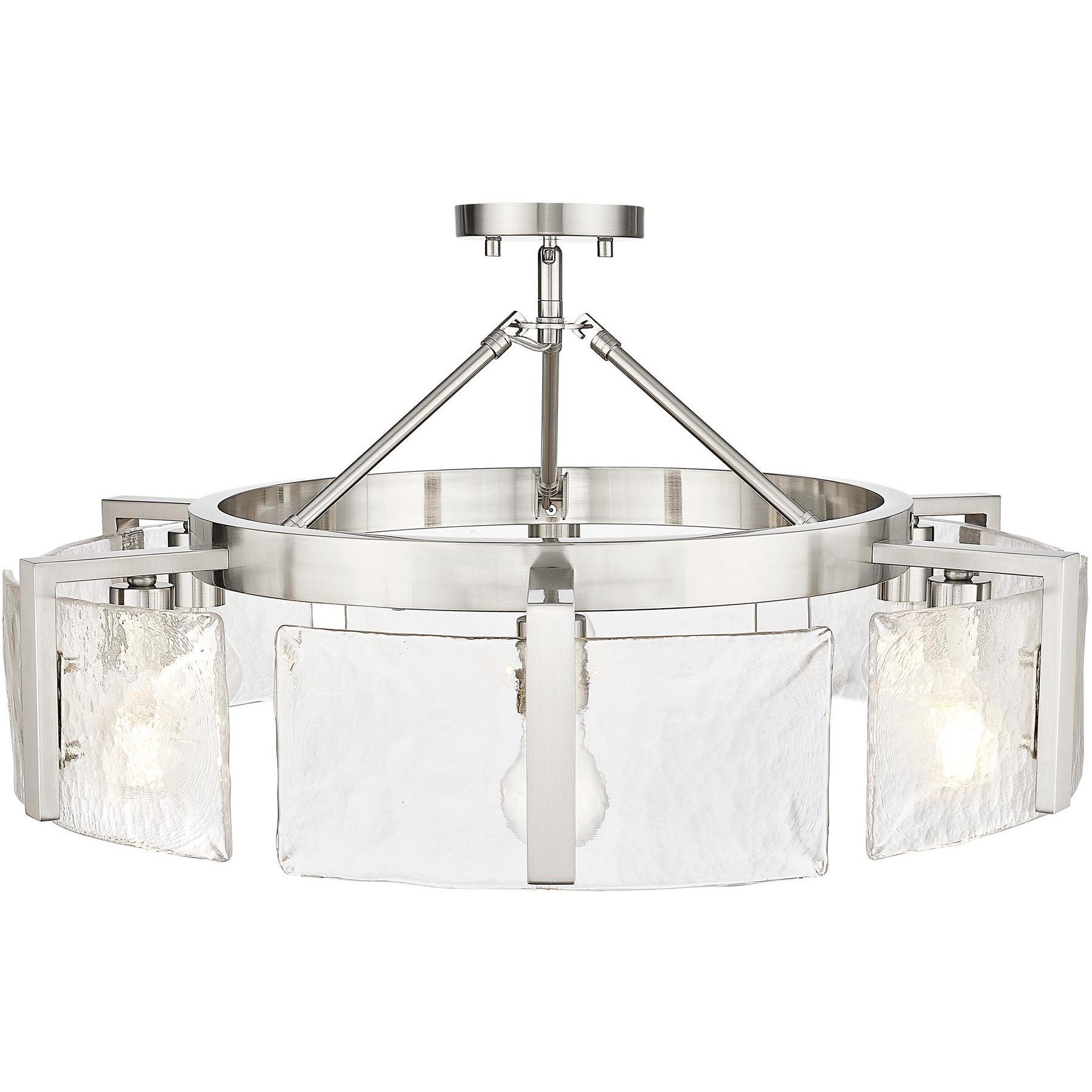 Aenon 6 Light 27.75 inch Pewter Semi-Flush Mount Ceiling Light