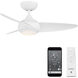 Loft 38 inch Matte White Downrod Ceiling Fans, Smart Fan