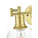 Davian 12 inch 40 watt Brass Swing Arm Wall Sconce Wall Light