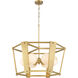 Shimmer 6 Light 30.75 inch Legacy Brass Pendant Ceiling Light