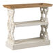 Anita 35.4 X 32.1 X 14.2 inch Distressed White and Natural Shelf
