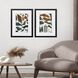Dyed Fall Blue and Rust Framed Art, Propac