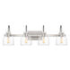 Atmore 4 Light 29 inch Brushed Nickel Bath Light Wall Light
