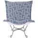 Syros Denim Outdoor Puff Scroll Chair