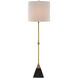 Recluse 35.5 inch 60 watt Vintage Brass and Black Table Lamp Portable Light