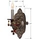 Paris Market Sconce Wall Light in Venetian Bronze, Amber