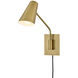 Bray Wall Mount Wall Light in Lacquered Brass