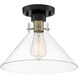 Willow Creek 1 Light 12 inch Matte Black Semi-Flush Ceiling Light
